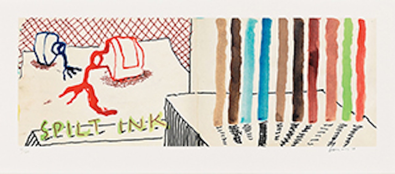 220 for 2020 (Art Edition No. 1–100 ‘Spilt Ink with Tests’) by David Hockney
