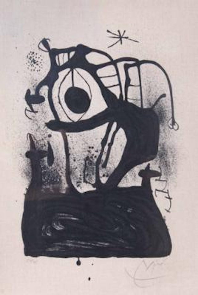 Le magnetiseur sur toile by Joan Miró