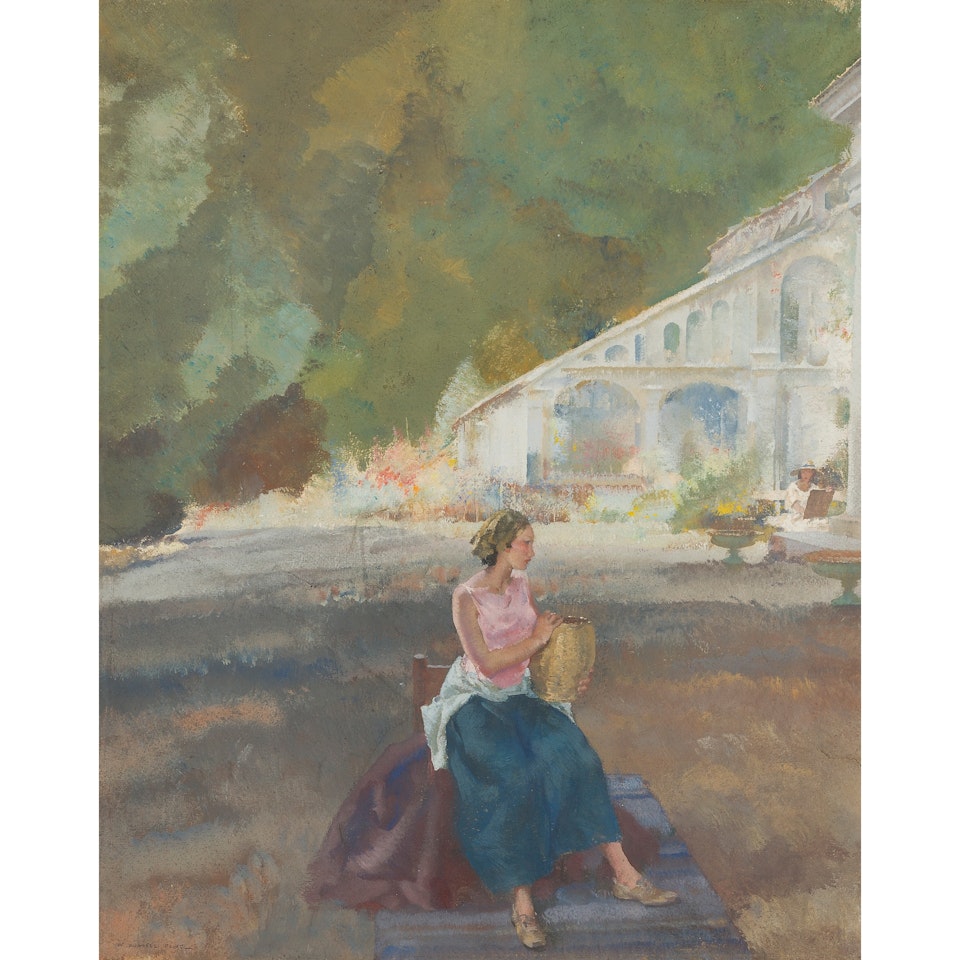 FLORA AT GREAT ENGLEBOURNE by William Russell Flint