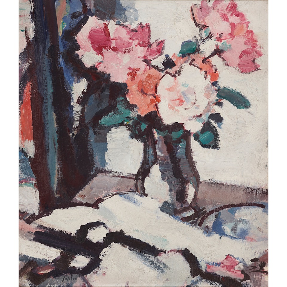 STILL LIFE WITH ROSES by Samuel John Peploe