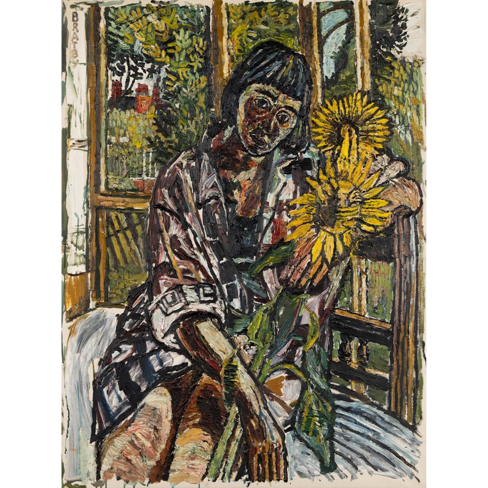 Gloria and Sunflowers by John Bratby