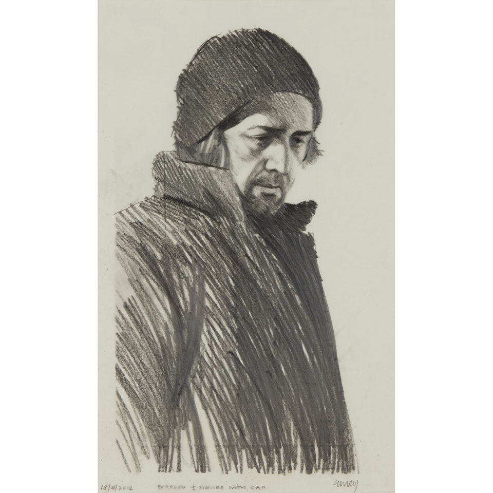 BEARDED 1/2 FIGURE WITH CAP by Stephen Conroy