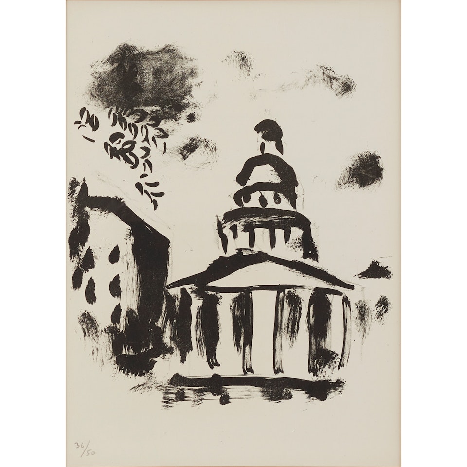 LE PANTHEON (FROM DERRIÈRE LE MIROIR) by Marc Chagall