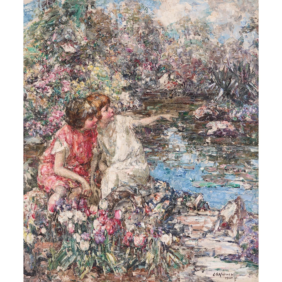 BY A WOODLAND POOL by Edward Atkinson Hornel