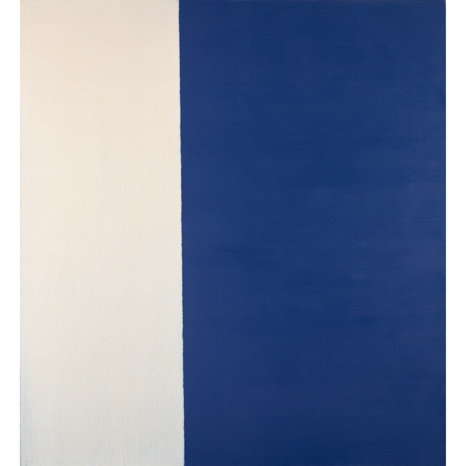 EXPOSED PAINTING, PAYNES GREY / COBALT by Callum Innes