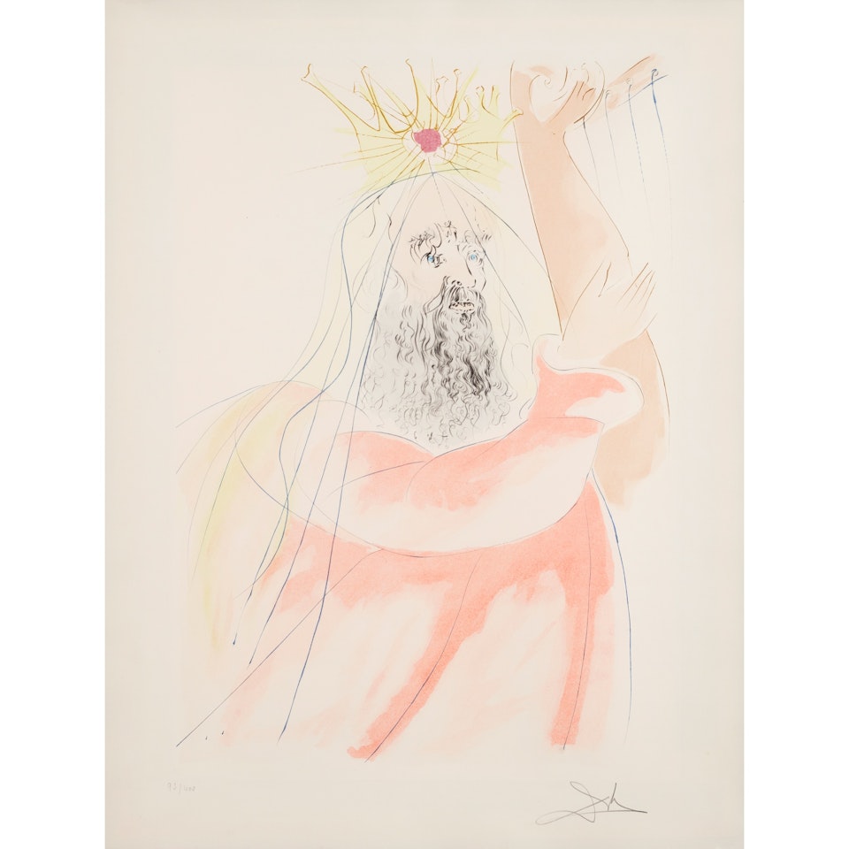 KING DAVID, FROM 'OUR HISTORICAL HERITAGE' by Salvador Dali
