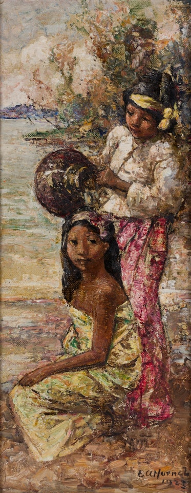 HAIR WASHING by Edward Atkinson Hornel