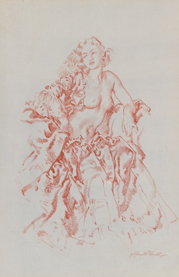 NUDE STUDY IN SPANISH DRESS by William Russell Flint