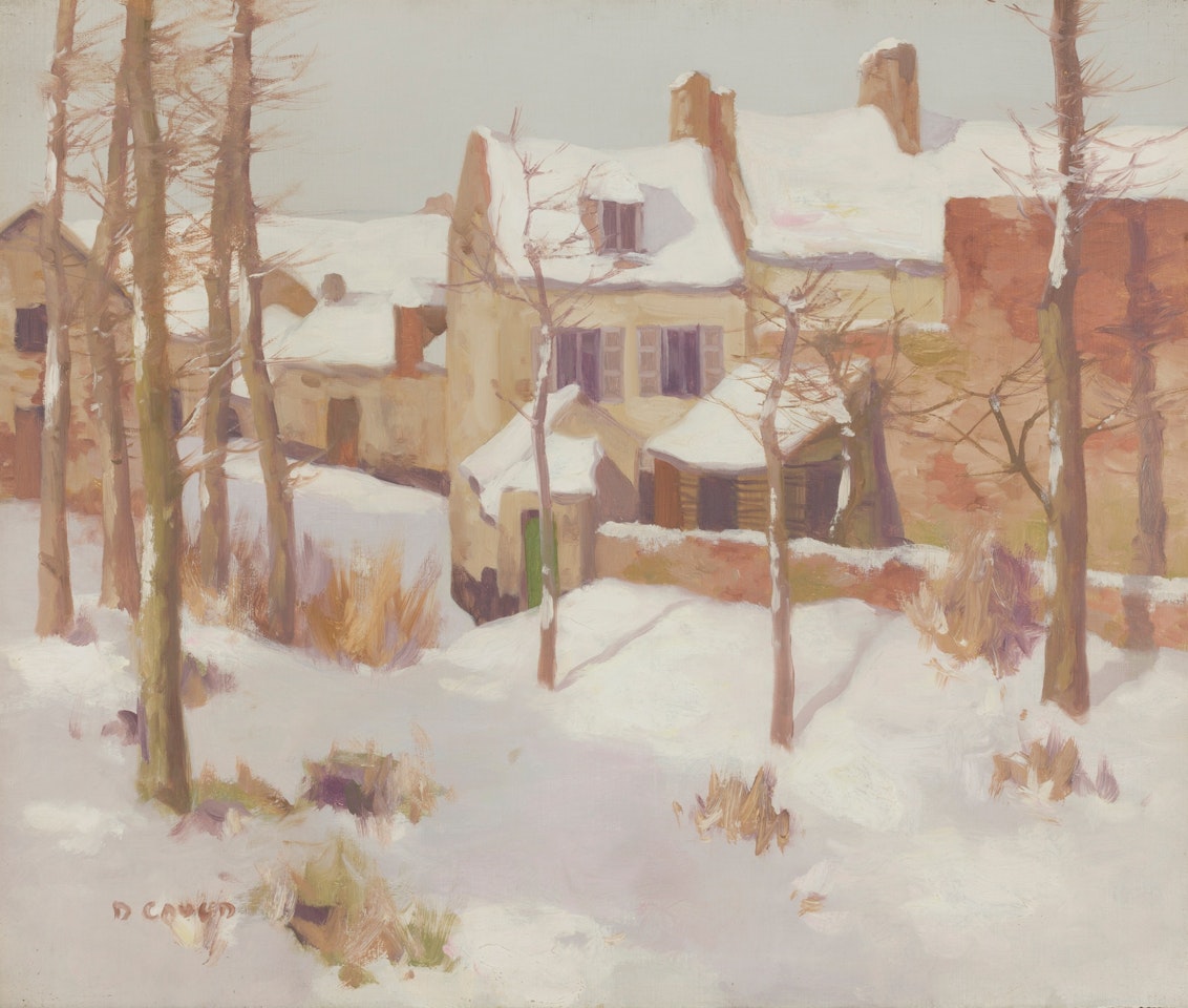 VILLAGE IN THE SNOW by David Gauld