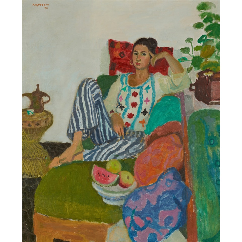 ODALISQUE - PORTRAIT OF VERA by Alberto Morrocco