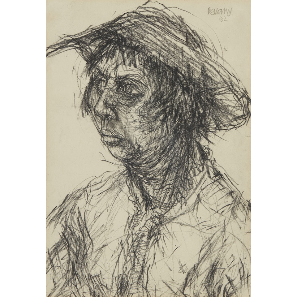 PORTRAIT STUDY: WOMAN IN A HAT, POSSIBLY THE ARTIST'S MOTHER by John Bellany