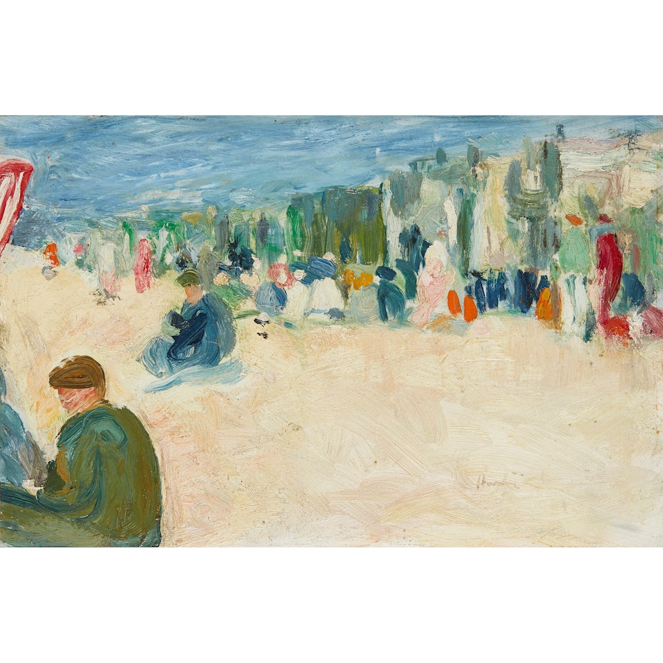 ON THE BEACH by George Leslie Hunter