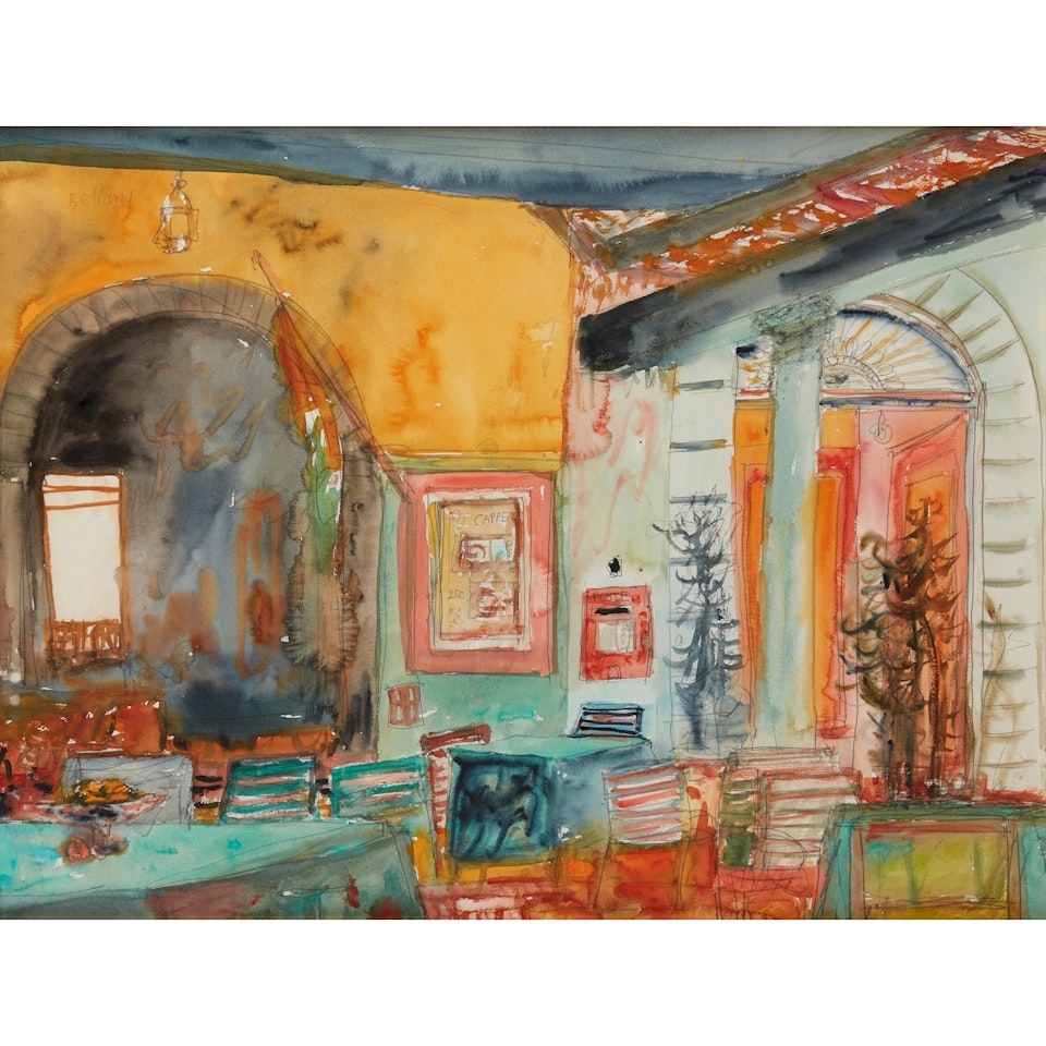 INTERIOR - RESTAURANT by John Bellany