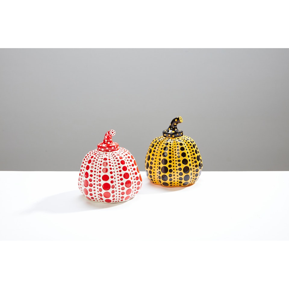 PUMPKINS (YELLOW/BLACK AND RED/WHITE) by Yayoi Kusama