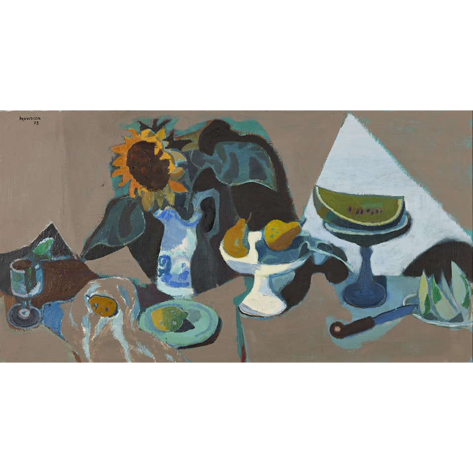 STILL LIFE WITH SUNFLOWER by Alberto Morrocco