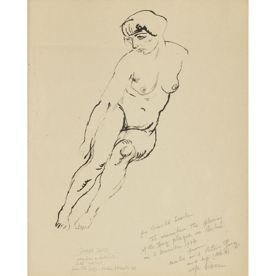 FEMALE NUDE by George Grosz