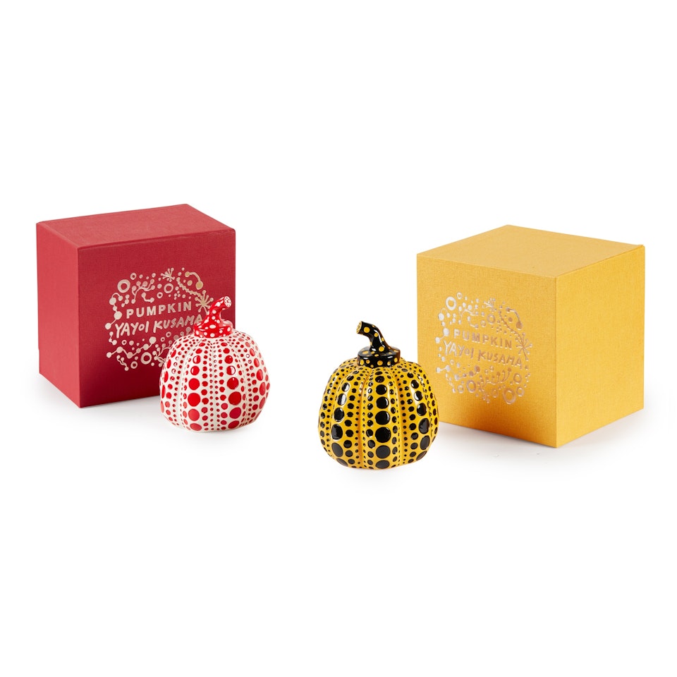 PUMPKINS (YELLOW/BLACK AND RED/WHITE) by Yayoi Kusama