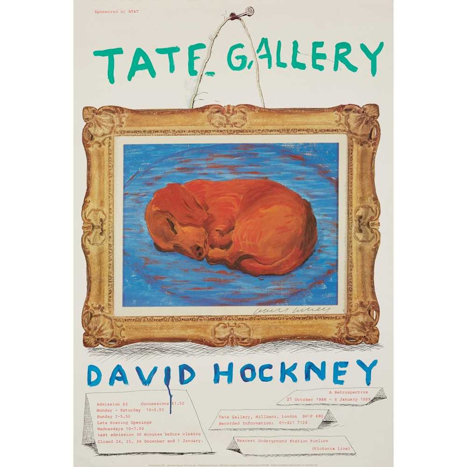 TATE GALLERY RETROSPECTIVE POSTER by David Hockney