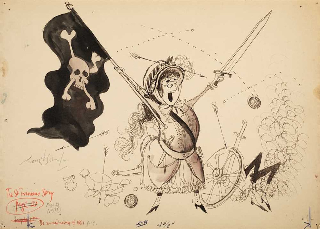 The Armed Rising of 1881 from St. Trinian's Story by Ronald Searle