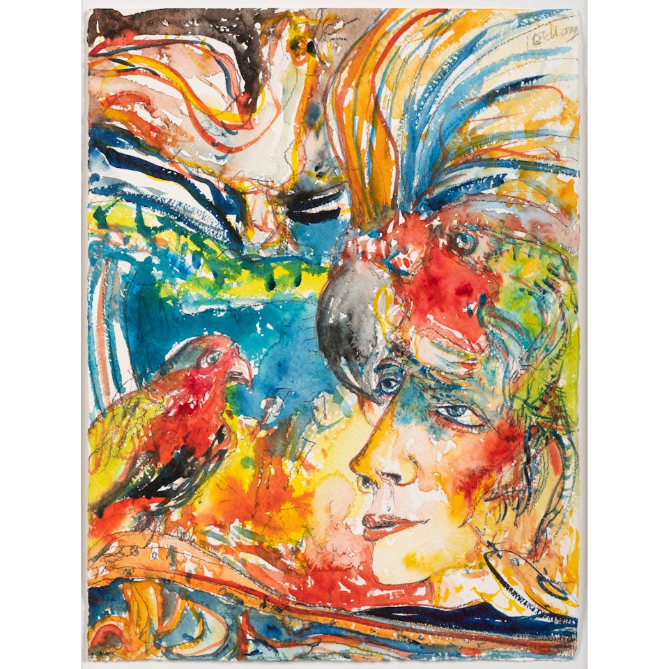 Lady and a Parrot by John Bellany