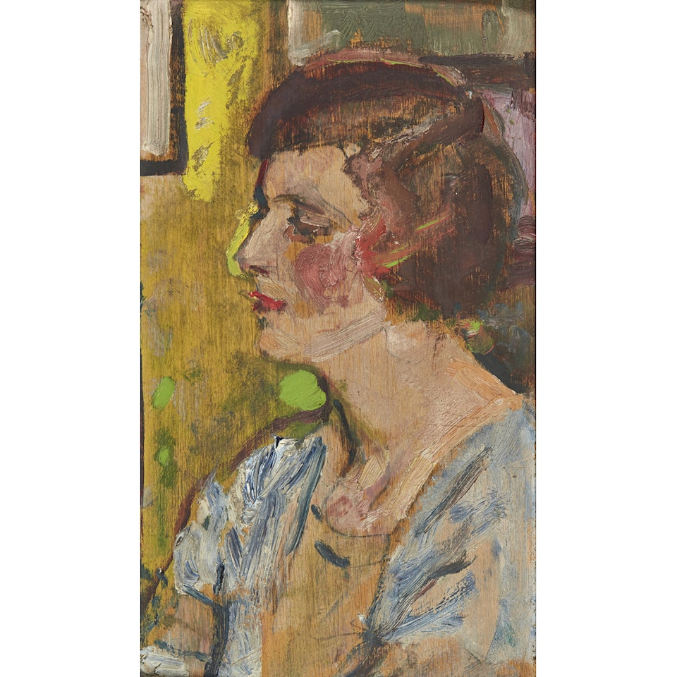PORTRAIT STUDY OF A YOUNG WOMAN by George Leslie Hunter