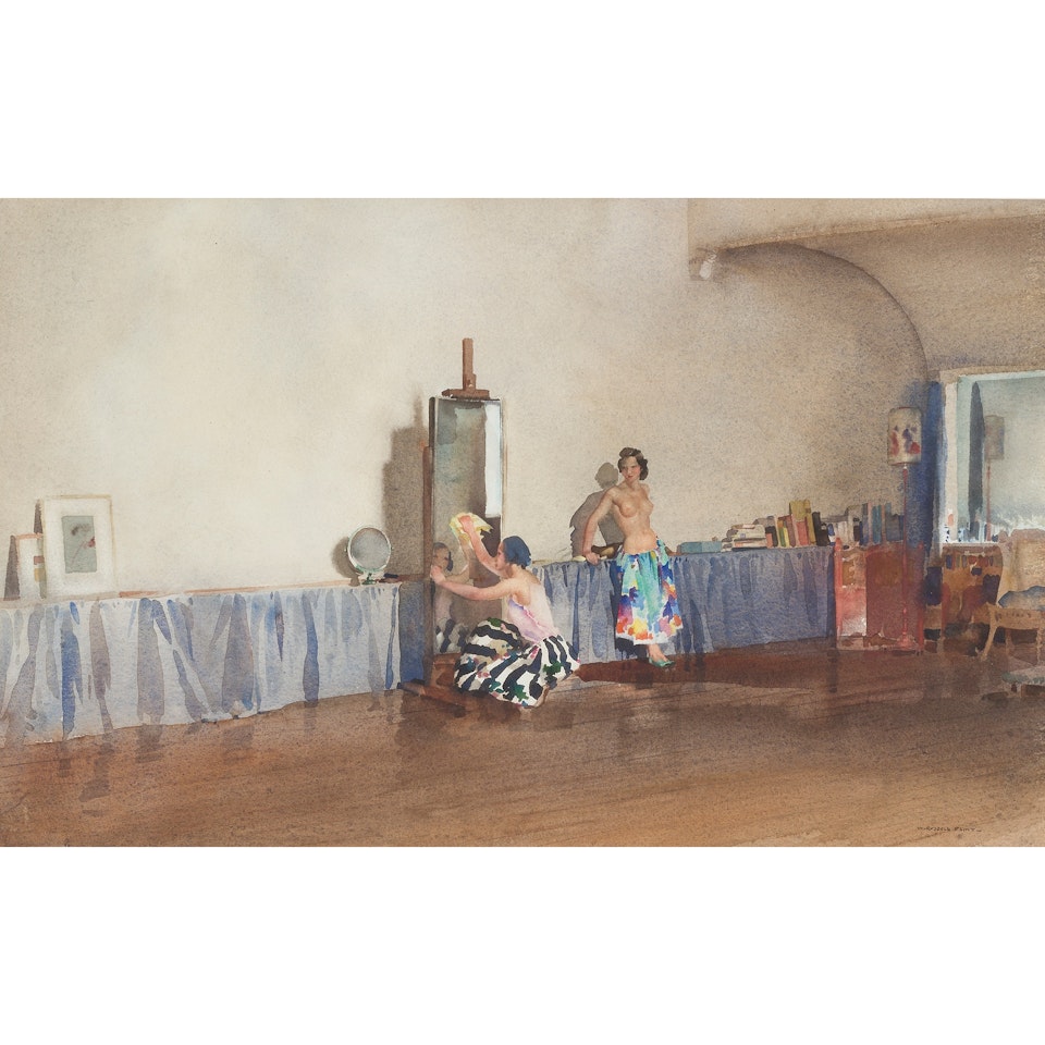 MODELS AND MIRRORS by William Russell Flint