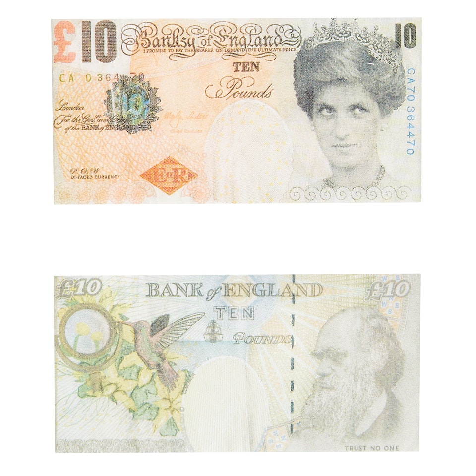 TWO DI-FACED TENNERS by Banksy