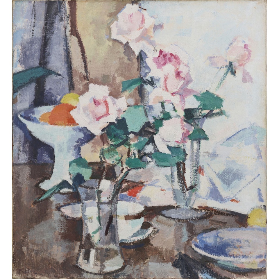 ROSES AND FRUIT by Samuel John Peploe