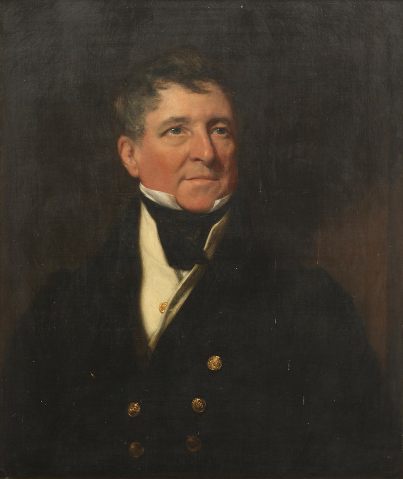 Portrait of a gentleman, half-length, in black by English School