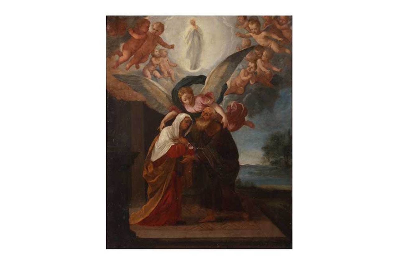 Joachim and St Anne by BOLOGNESE SCHOOL