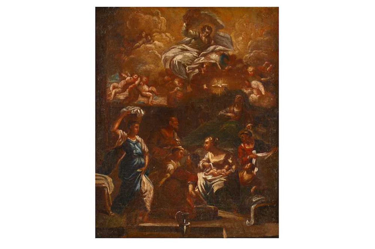 The birth of the Virgin by Italian School