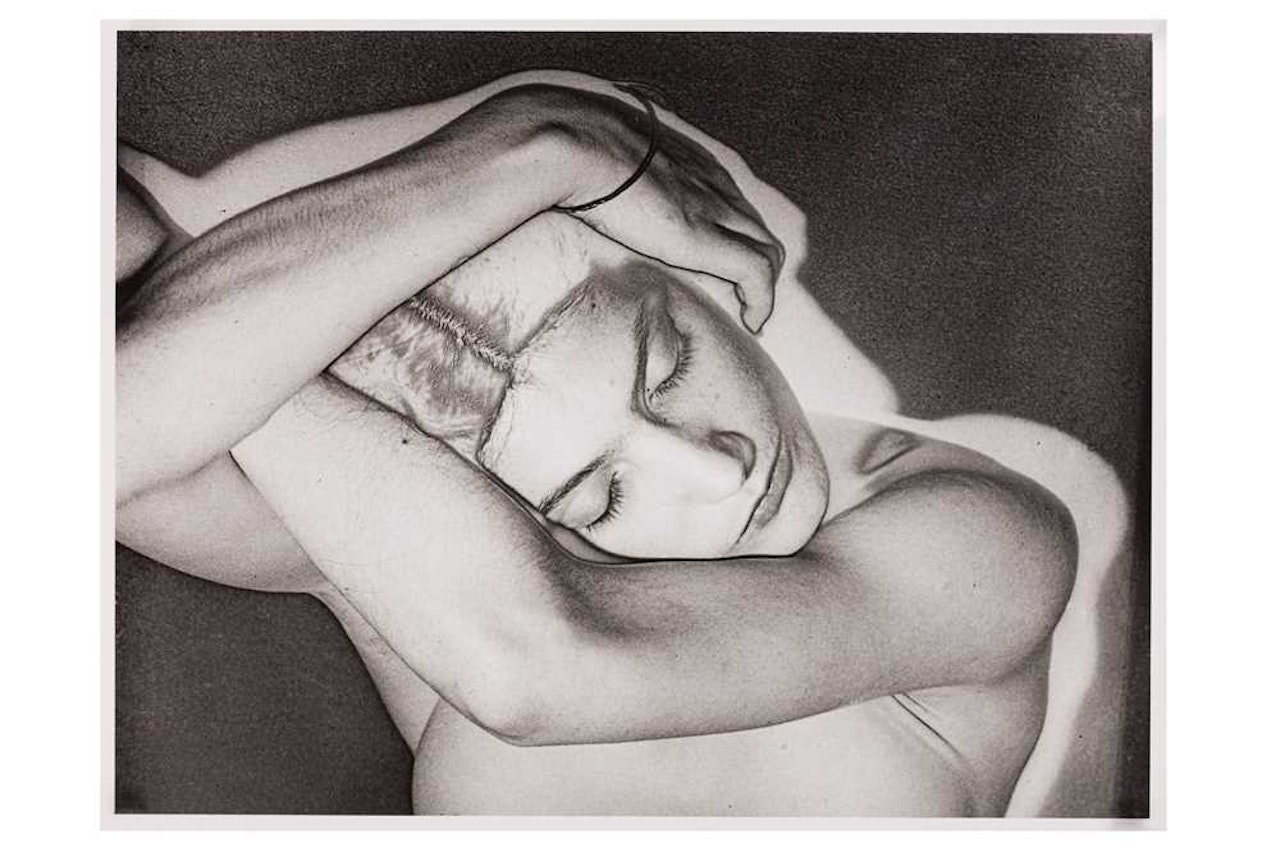 SLEEPING WOMAN (SOLARIZATION) by Man Ray