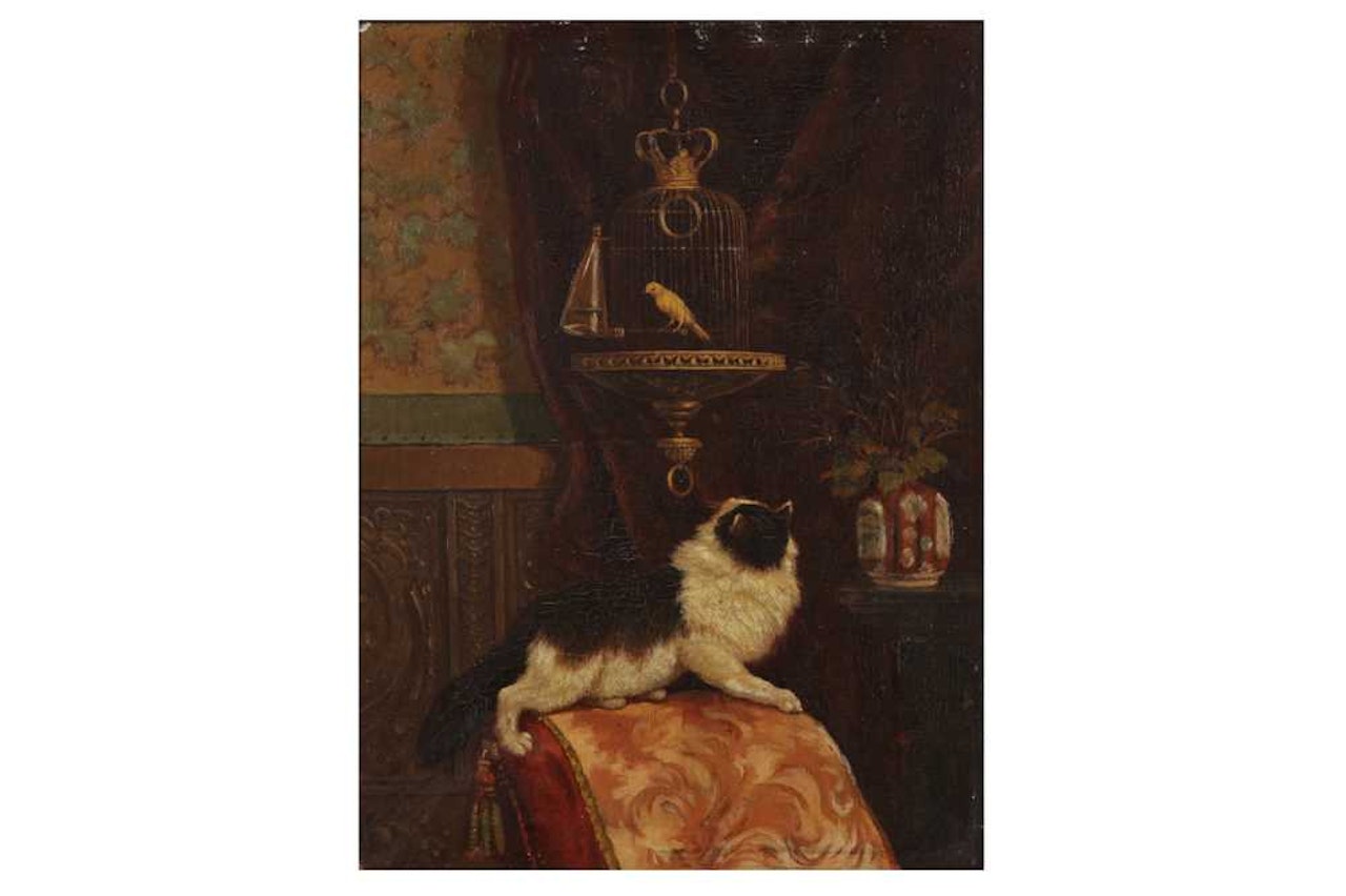 The gilded cage by Henriette Ronner-Knip