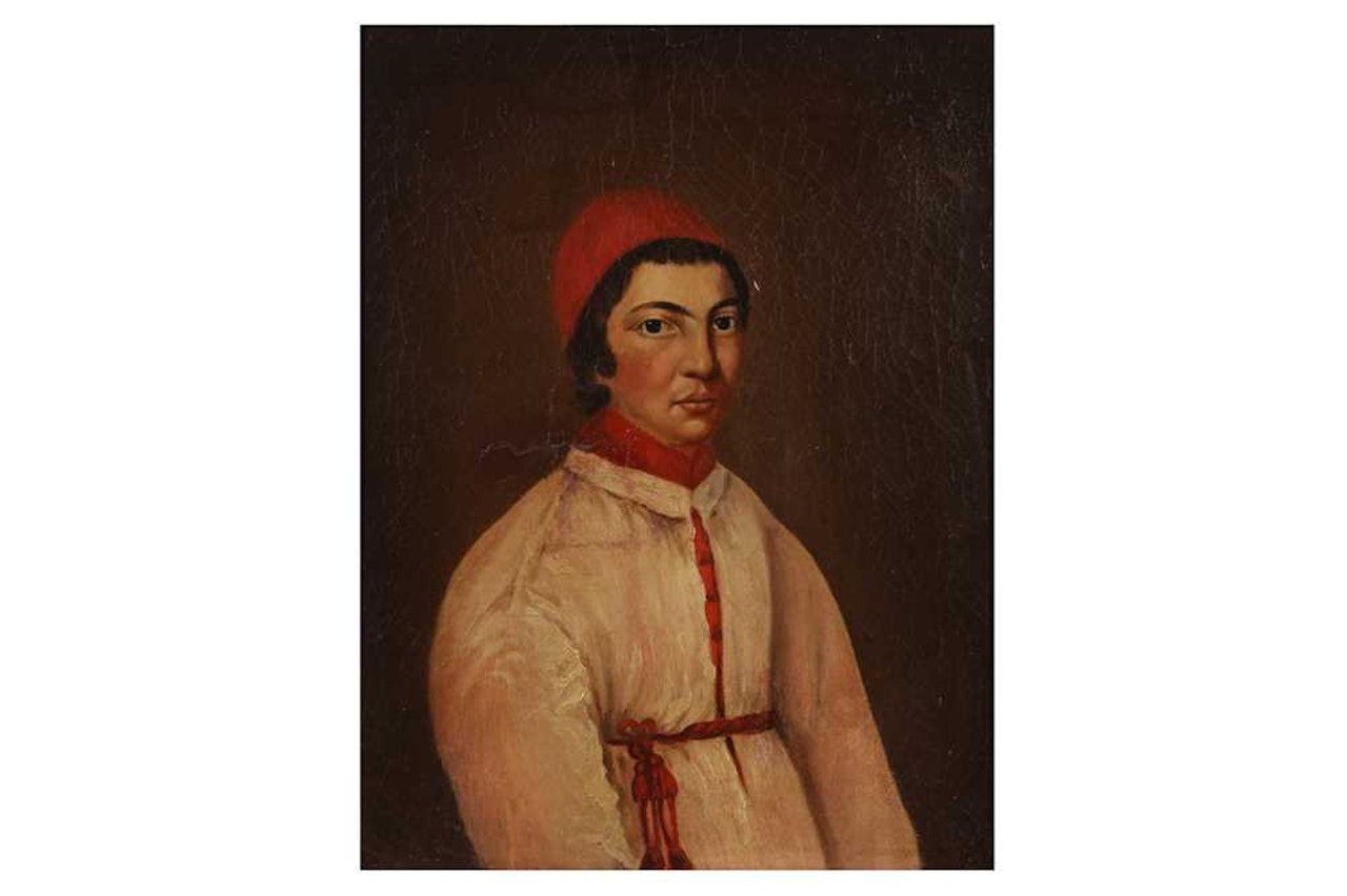 Portrait of a cardinal of the San Apostolo, Puebla, Mexico by Mexican School