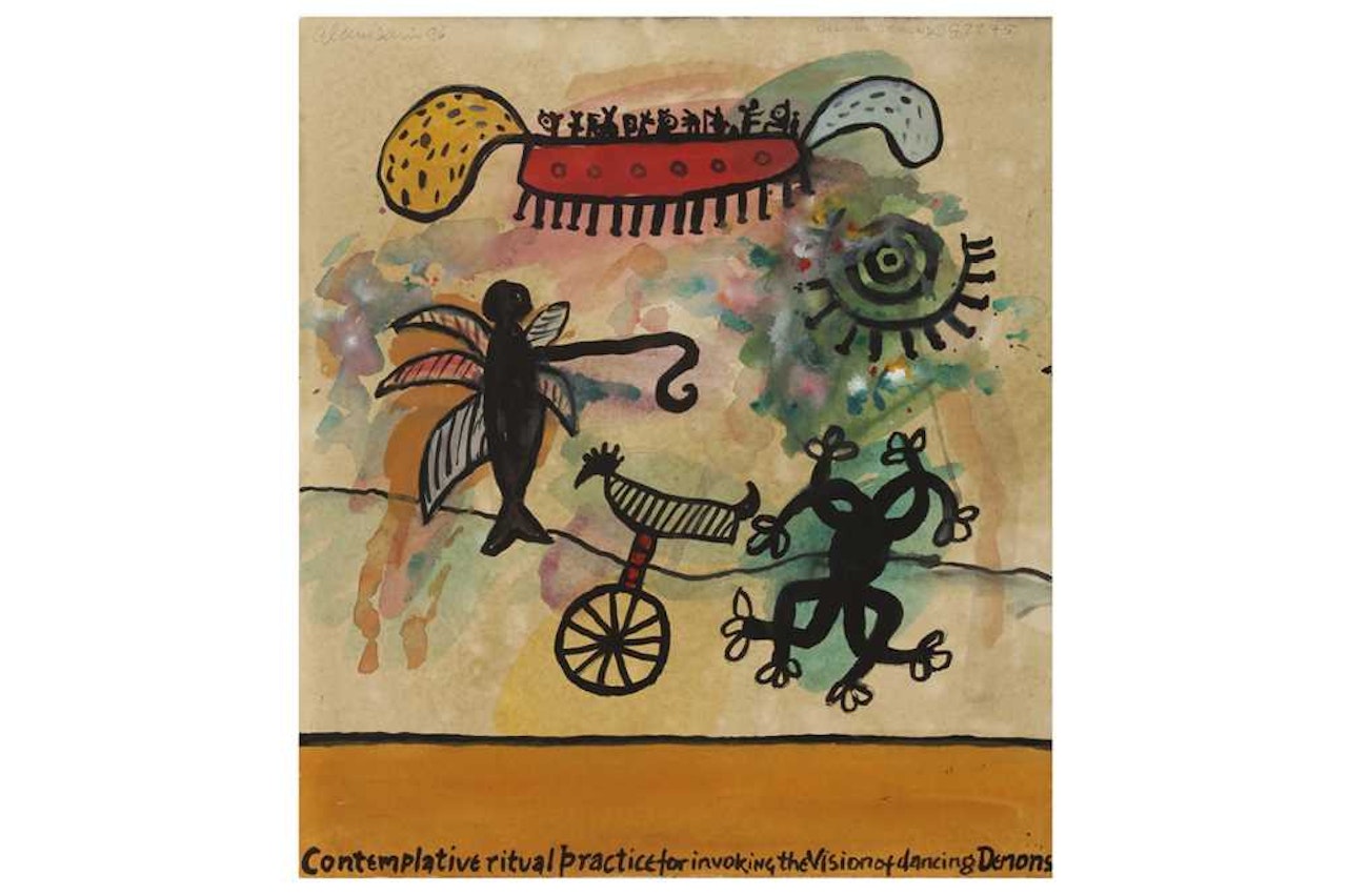 Contemplative ritual practice for invoking the vision of dancing demons by Alan Davie