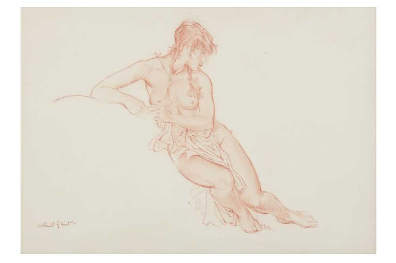 Seated nude by William Russell Flint
