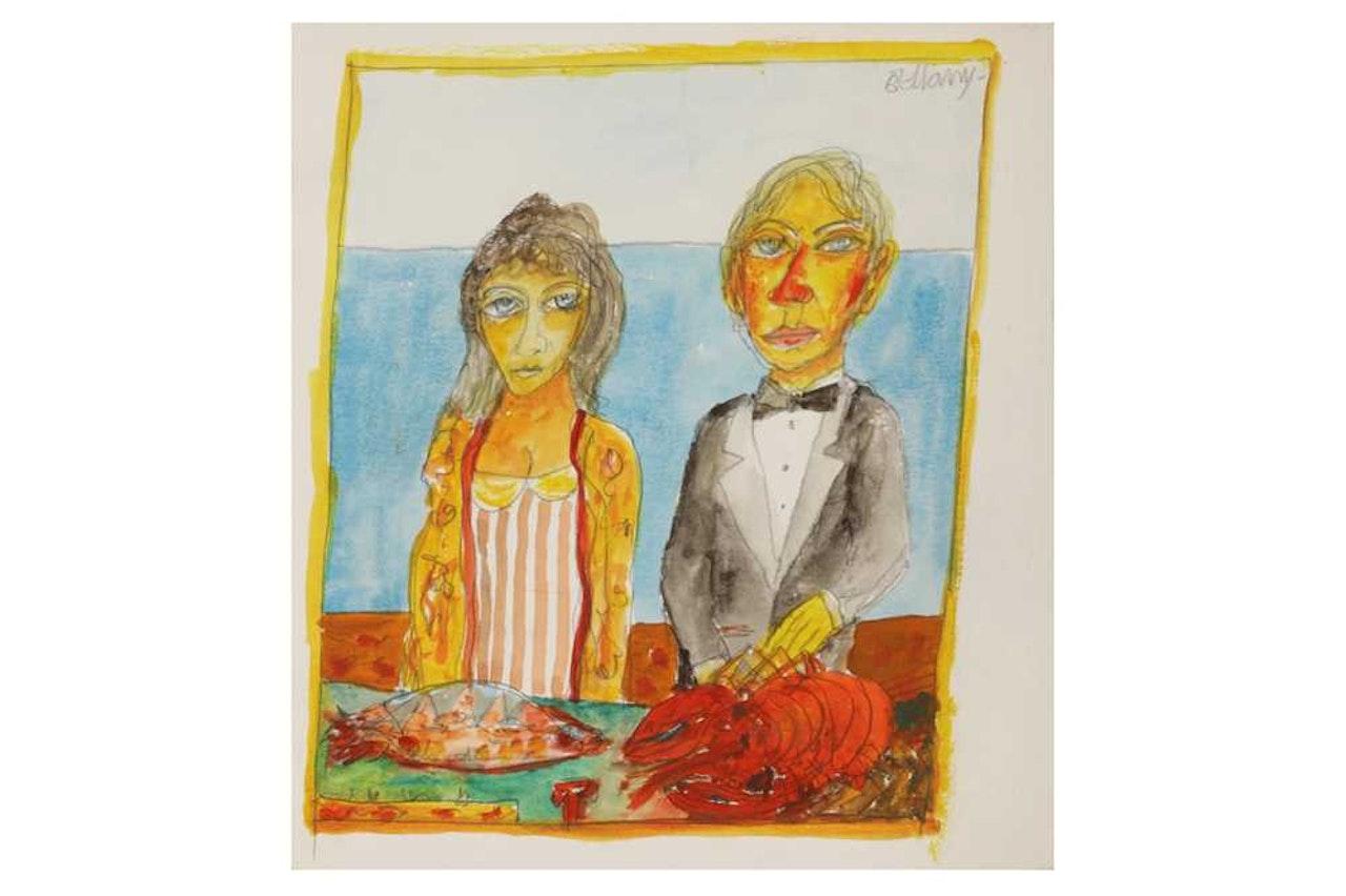 Dressed lobster by John Bellany