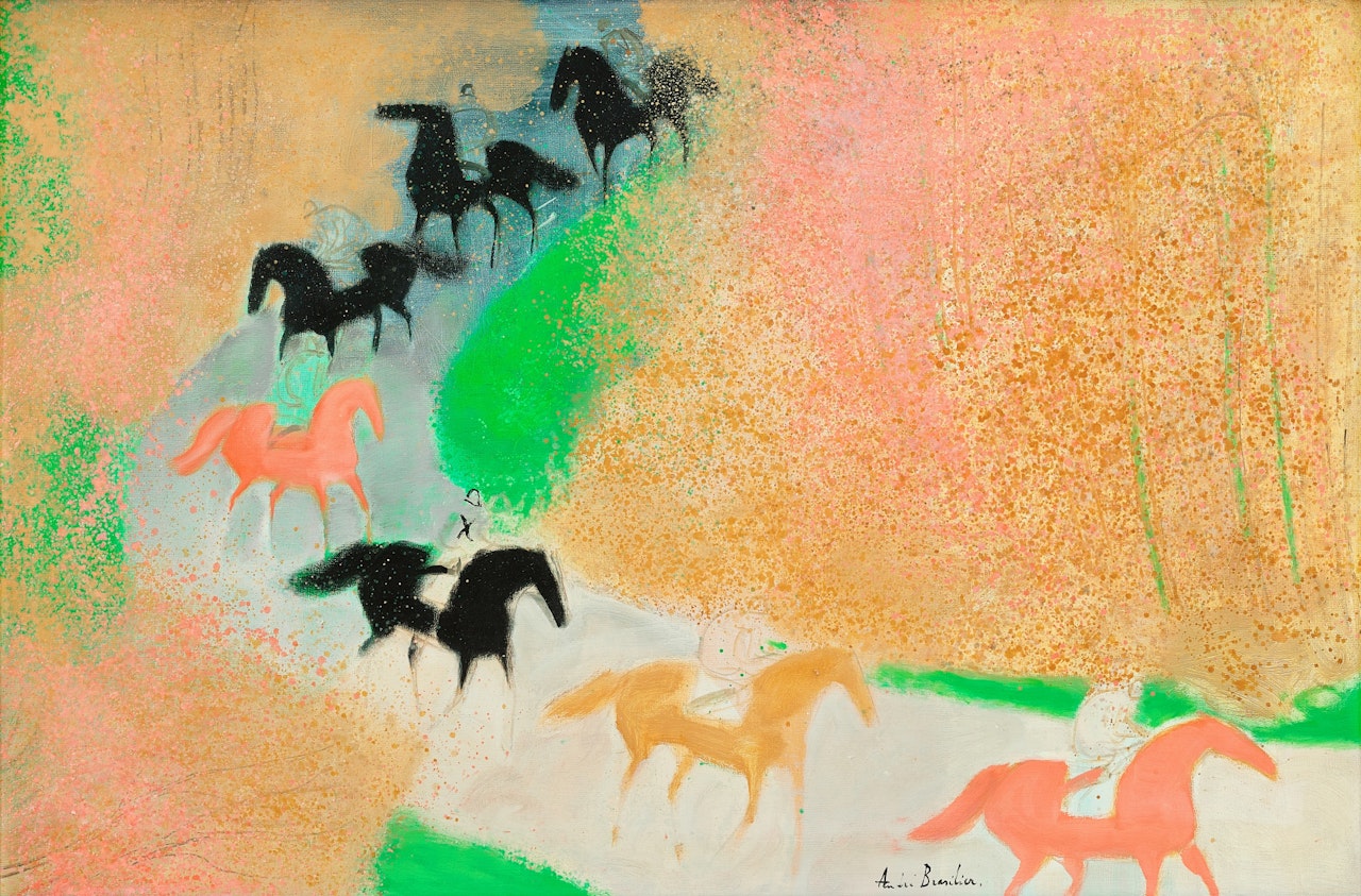 Avant la course by André Brasilier