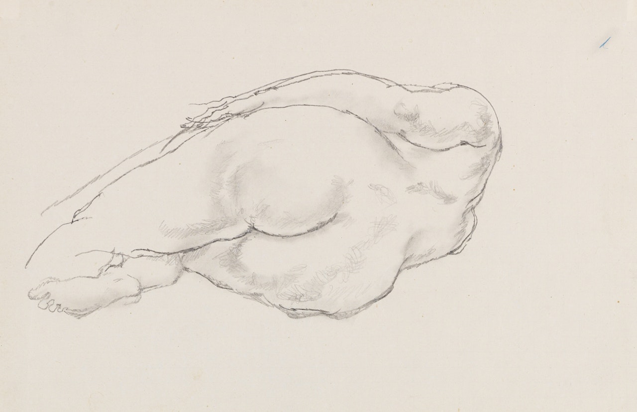Liegender Rückenakt by George Grosz