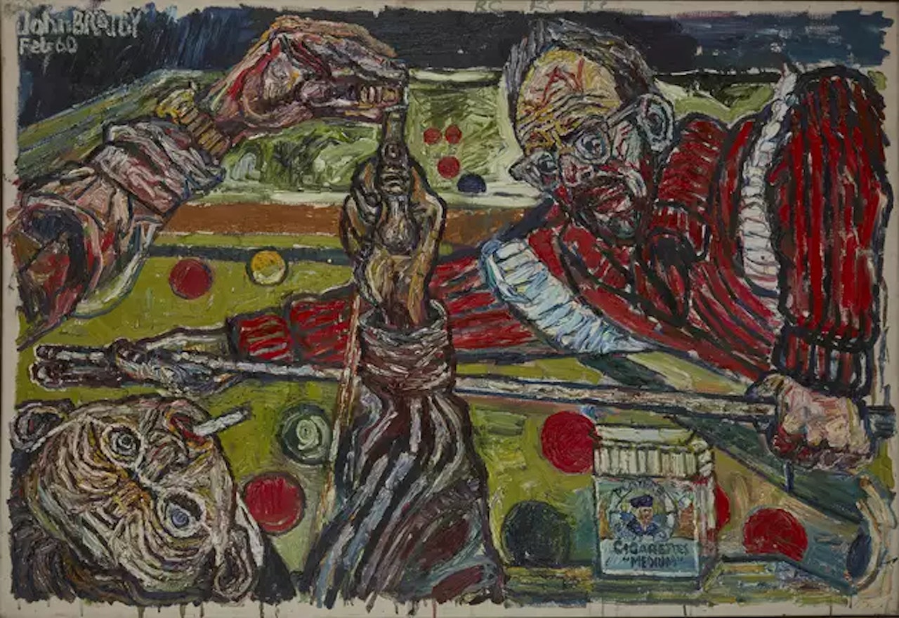 Chalking the Cue by John Bratby