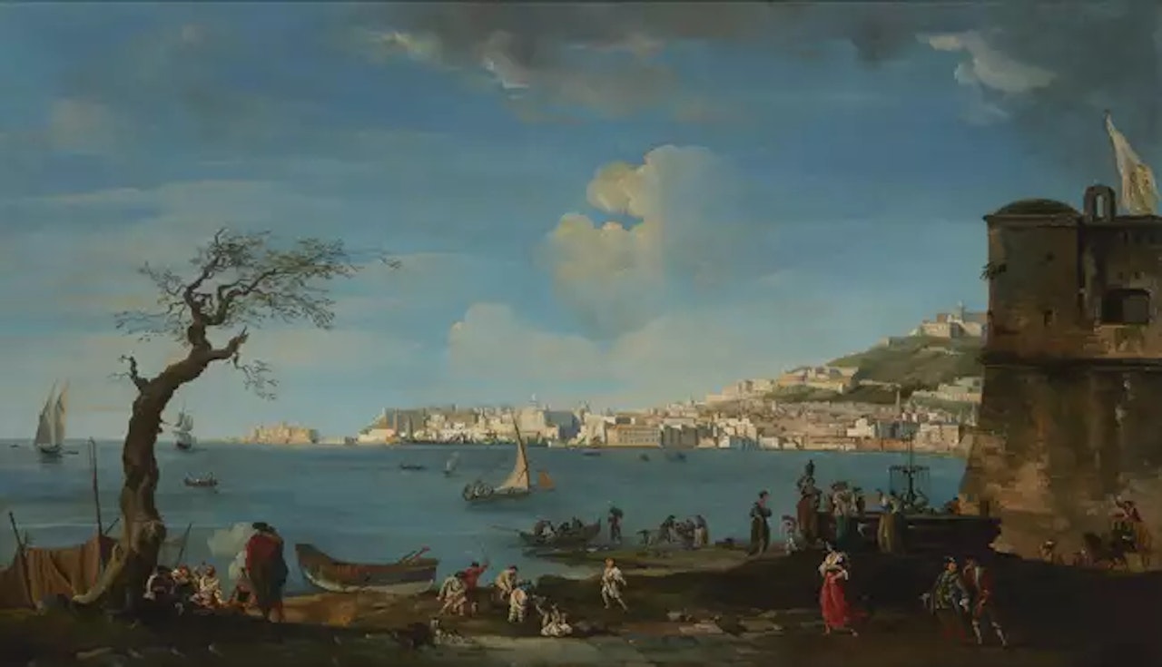 View of the city of Naples, taken from the Bastion, called 'il Torrione del Carmine' by Claude Joseph Vernet