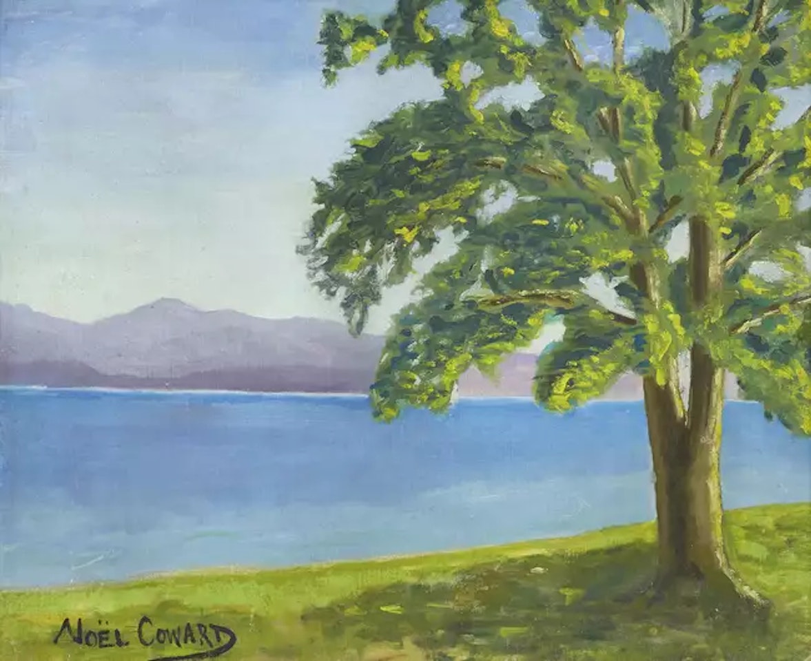 Tree on the edge of a lake by Noel Coward