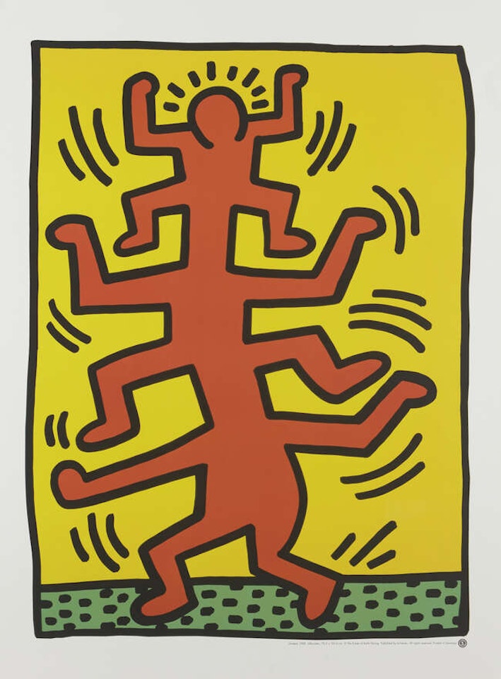 Untitled, (poster); Andy Mouse by Keith Haring