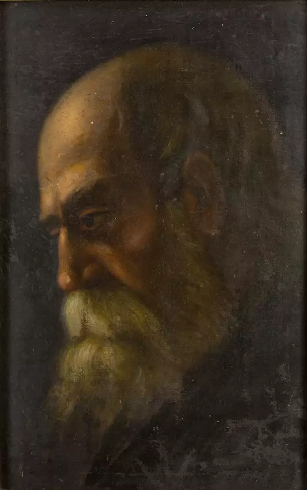Head study of a bearded man turned to the left by BOLOGNESE SCHOOL