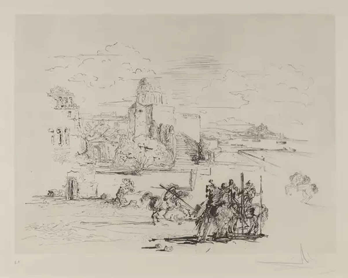 Rome and Cadaqués [Field 73-21] by Salvador Dali