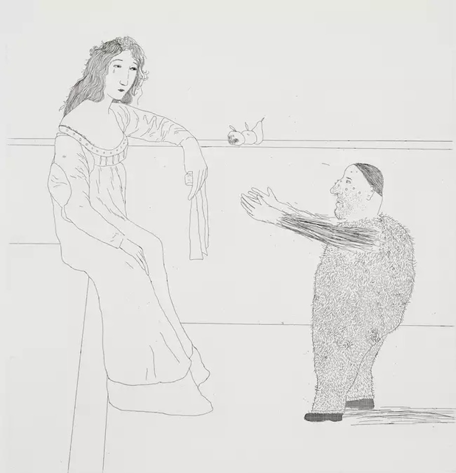 Pleading for the Child and Gold [Tokyo 34 and 37] by David Hockney
