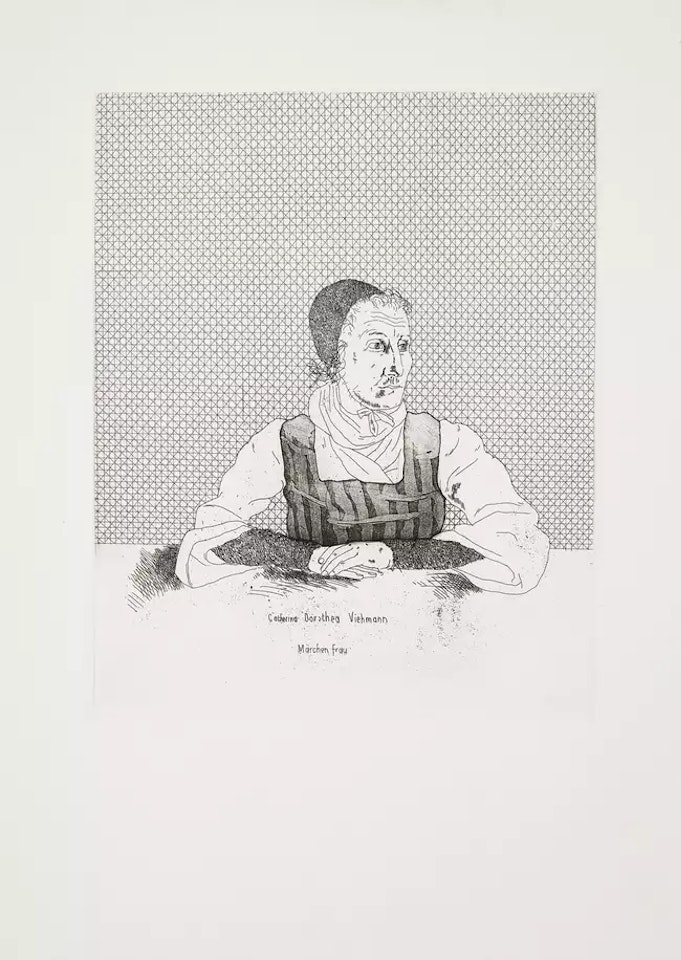 Portrait of Caterin Dorothea Viehmann, The Glass Mountain [Tokyo 67 and 95] by David Hockney