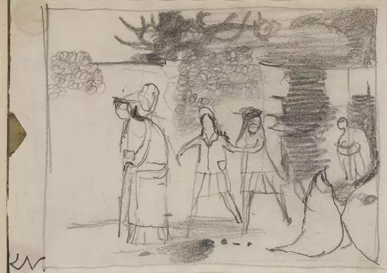 Figures in a wood by Keith Vaughan