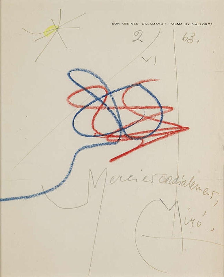 Sans titre (letter) by Joan Miró