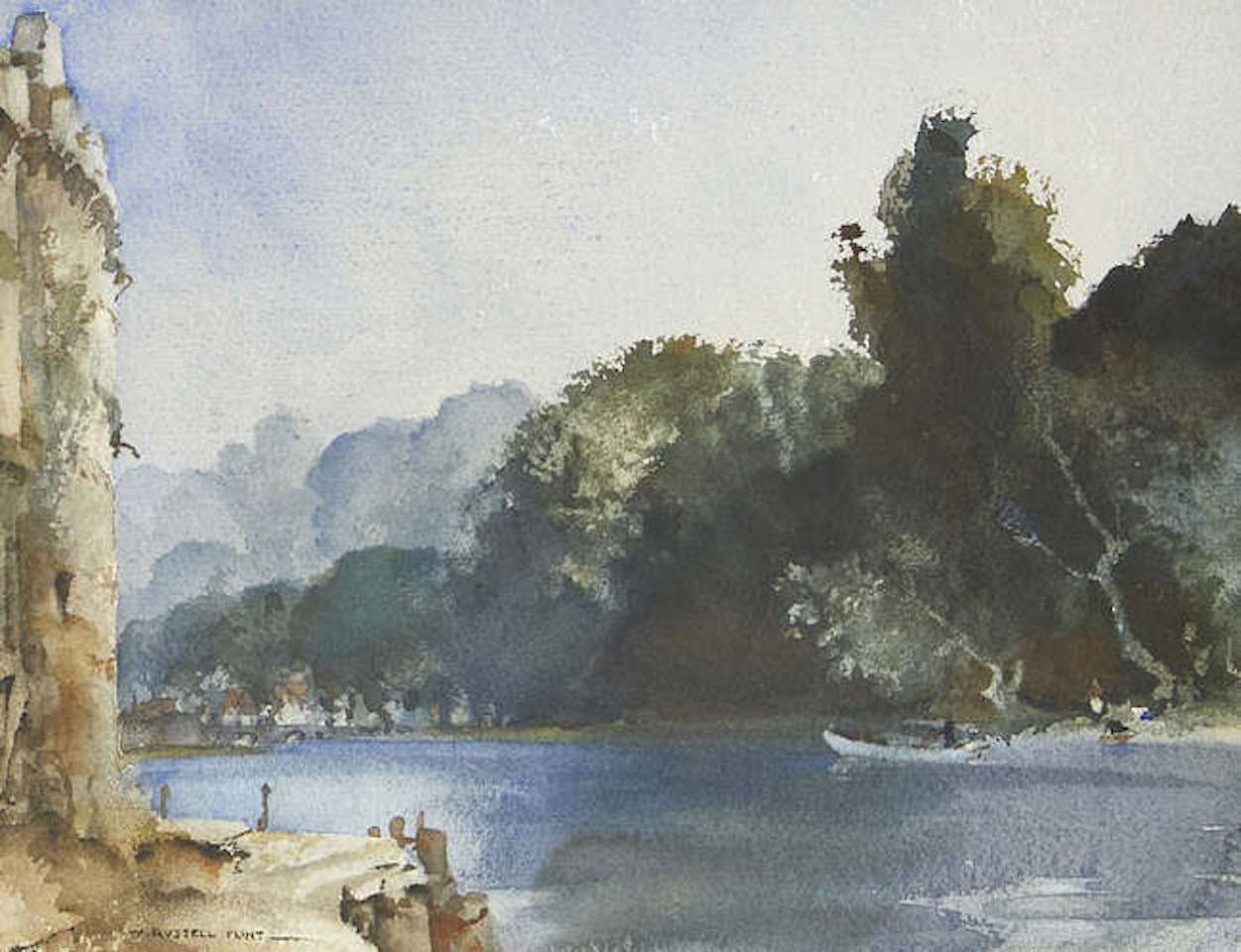 On the Loing at Moret by William Russell Flint